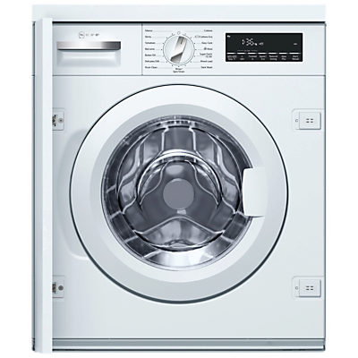 Neff W544BX0GB Integrated Washing Machine, 8kg Load, A+++ Energy Rating, 1355rpm Spin, White